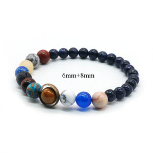 Natural Stone Solar System Bracelet