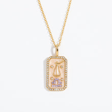 Load image into Gallery viewer, Zodiac Sign Birthstone Necklace