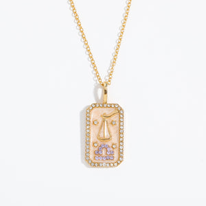Zodiac Sign Birthstone Necklace