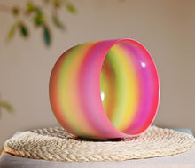 Load image into Gallery viewer, 8 Inch Candy Rainbow Colored Quartz Crystal Singing Bowl + FREE Mallet and O-ring