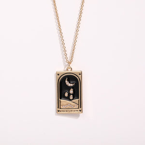 Antiqued Enamel Tarot Necklace