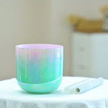 Load image into Gallery viewer, 1pc 6 Inch Dream Color Alchemy Clear Quartz Chakra Crystal Singing Bowl + FREE 2 Mallets and O-ring
