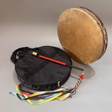 Load image into Gallery viewer, 30–50cm Sheepskin Shaman Drum + FREE Carrying Bag