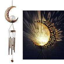 Load image into Gallery viewer, Sun, Moon, Star Solar Outdoor Wind Chime