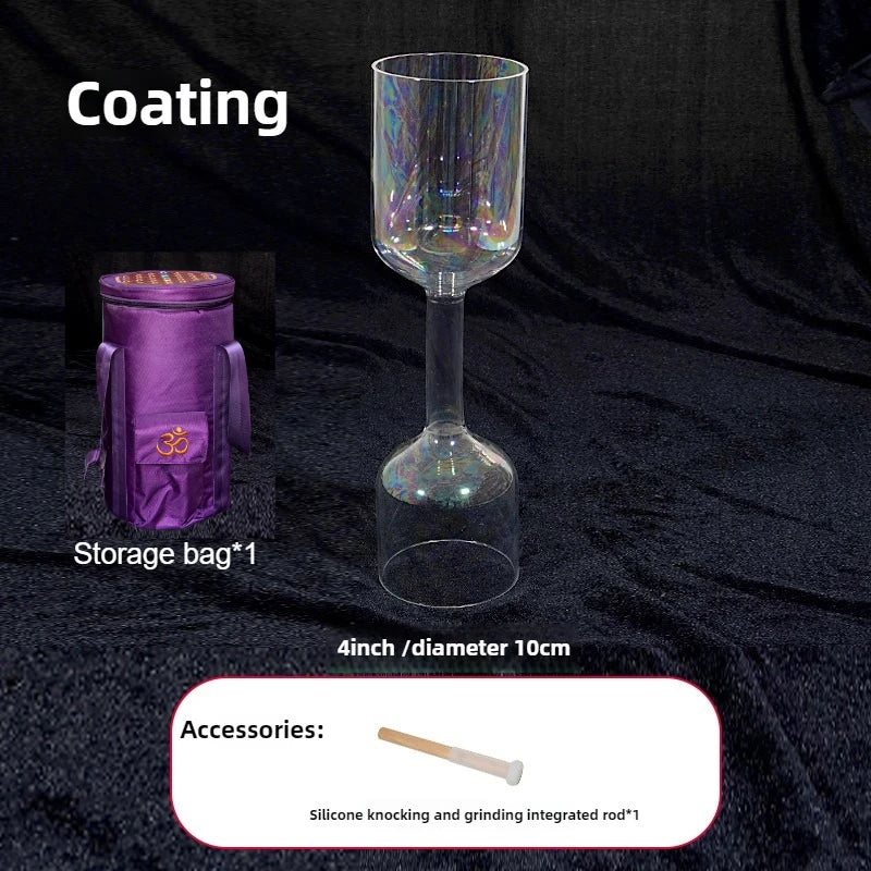 Double Headed Crystal Singing Bowl + FREE Bag