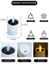 Load image into Gallery viewer, 6pcs Flameless Solar Tea Light Flickering Candles