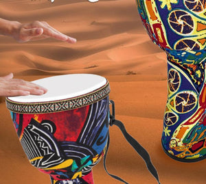 6/8 Inch Colorful Cloth Art African Djembe Drum