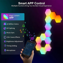 Load image into Gallery viewer, RGB Bluetooth LED Hexagon Light