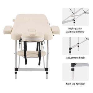 84 inch Portable Massage Table – Adjustable 3-Fold Spa Bed