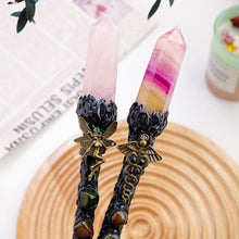 Load image into Gallery viewer, Natural Crystal Point Scepter Wand