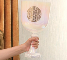 Load image into Gallery viewer, 432hz Flower of Life Crystal Singing Chalice + FREE Mallet and Carrying Case