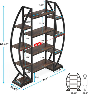 5 Half-Moon Shaped Multi-layered Instrument Display Shelf