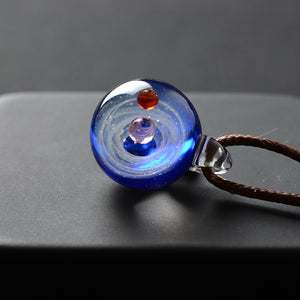 Universe Glass Bead Planets Necklace + FREE Gift Box