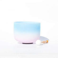 Load image into Gallery viewer, 8-12 Inch Blue+Pink Candy Color Frosted Quartz Singing Bowl + FREE Carrying Case, Mallet and O-ring