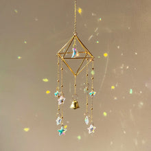 Load image into Gallery viewer, Crystal Moon and Stars Sun Catcher