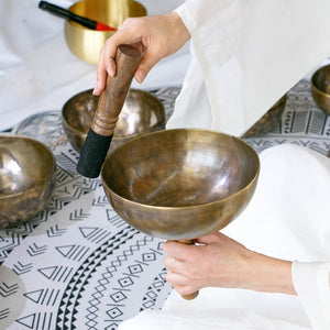 Nepal Small Handmade Bronze Tibetan Singing Bowl+ FREE Mallet
