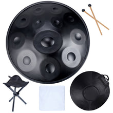 Load image into Gallery viewer, 22 Inch, 9/10/12 Tone Hand Pan Steel Tongue Drum + FREE Drum Bag and Drum Stand