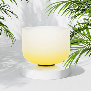 1 Piece - Gradient Color Quartz Crystal Singing Bowl with free mallet