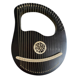 24 String Black Harp Lyre
