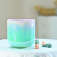 Load image into Gallery viewer, 1pc 6 Inch Dream Color Alchemy Clear Quartz Chakra Crystal Singing Bowl + FREE 2 Mallets and O-ring