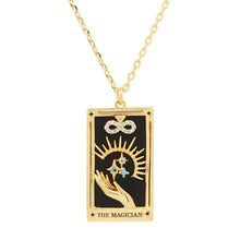 Load image into Gallery viewer, Antiqued Enamel Tarot Necklace