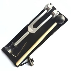 1pc 256/432/384/528Hz Weighted Tuning Fork with Base + FREE Mallet and Pouch