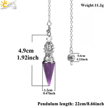 Load image into Gallery viewer, Natural Crystal Round Cone Pendant Pendulum