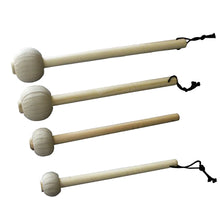 Load image into Gallery viewer, Four Pieces Gong Mallet Set with Wooden Handle