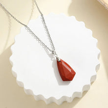 Load image into Gallery viewer, Natural Stone Geometric Pendant Necklace/ Crystal Pendulum