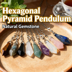 Natural Crystal Single-Point Hexagonal Pyramid Pendulum