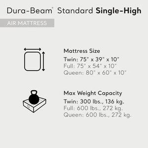 4-Pack Twin Inflatable Air Mattresses, Heavy-Duty Support (300 lbs)