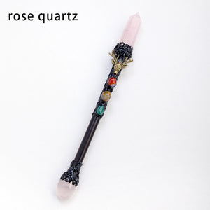Natural Crystal Point Scepter Wand