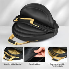Load image into Gallery viewer, Black Cymbal and Gong Backpack Dividers, Stick Holders &amp; Organizer Pockets