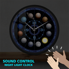 Load image into Gallery viewer, Planets of Astrology, Outer Space Metal Frame Wall Clock