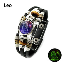 Load image into Gallery viewer, Luminous 12 Zodiac Signs Charm Bracelet