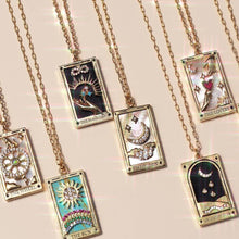 Load image into Gallery viewer, Antiqued Enamel Tarot Necklace