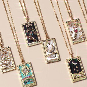 Antiqued Enamel Tarot Necklace