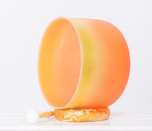 Load image into Gallery viewer, 8-12 inch Orange Crystal Singing Bowl + FREE Carrying Case, Mallet and O-ring