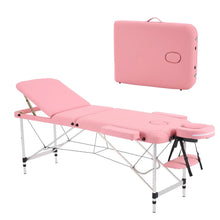 Load image into Gallery viewer, 84 inch Portable Massage Table – Adjustable 3-Fold Spa Bed