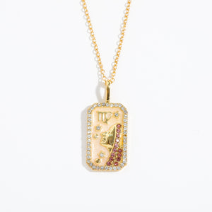 Zodiac Sign Birthstone Necklace