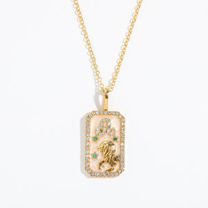 Zodiac Sign Birthstone Necklace