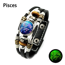 Load image into Gallery viewer, Luminous 12 Zodiac Signs Charm Bracelet