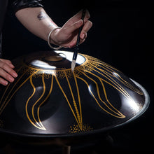 Load image into Gallery viewer, 22 Inch, 9 tone A Hand Drawn Stars Sun God Artist Steel Tongue Drum