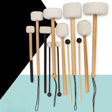 Load image into Gallery viewer, Felt Mallet with Wooden Handle for Gongs &amp; Singing Bowls