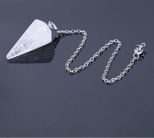 Load image into Gallery viewer, Natural Gemstone Crystal Hexagonal Pendulum