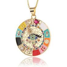 Load image into Gallery viewer, Multi-element Evil Eye Necklace