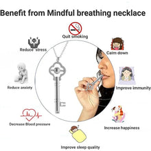 Load image into Gallery viewer, Stainless Steel Mindful Breathing Meditation Necklace