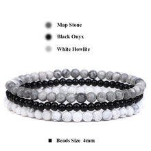 Load image into Gallery viewer, 3pcs/set 4mm Natural Stone Beads Bracelets