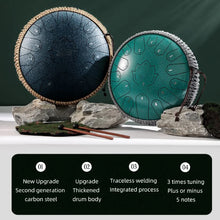 Load image into Gallery viewer, 13 Inch, 15 Notes, C Tone, Solid Color Steel Tongue Drum + FREE Carrying Case