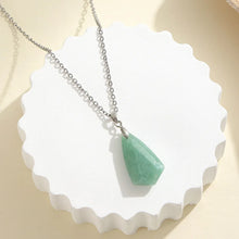 Load image into Gallery viewer, Natural Stone Geometric Pendant Necklace/ Crystal Pendulum